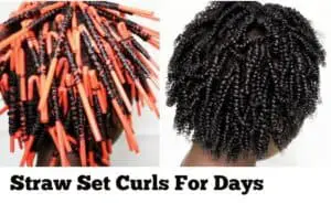 curl hair with straws for black men